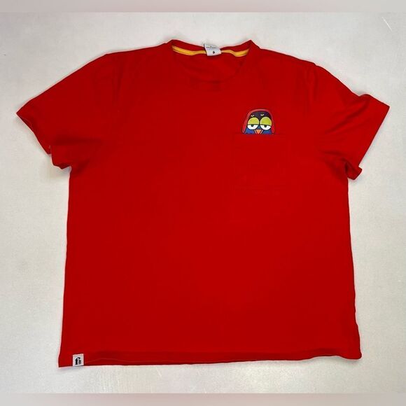 Fielder Bonobos Graphic Pocket T-shirt Men XL Orange Short Sleeve - Picture 1 of 6